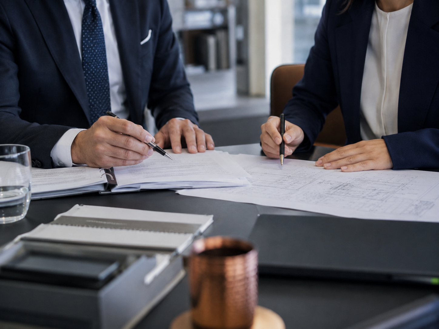 Reunião de negociação empresarial